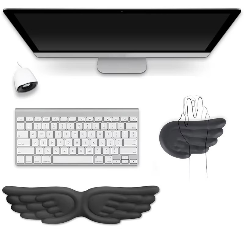 Gaming Keyboard Ergonomic - Poggiapolsi per tastiera e mouse, poggiapolsi
