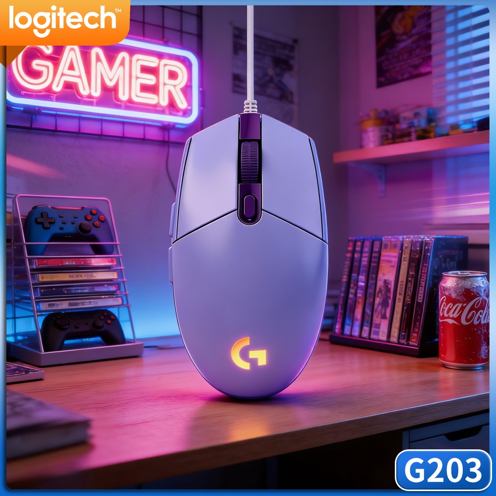 Logitech Mouse G203 - Mouse da Gaming Cablato Logitech G203