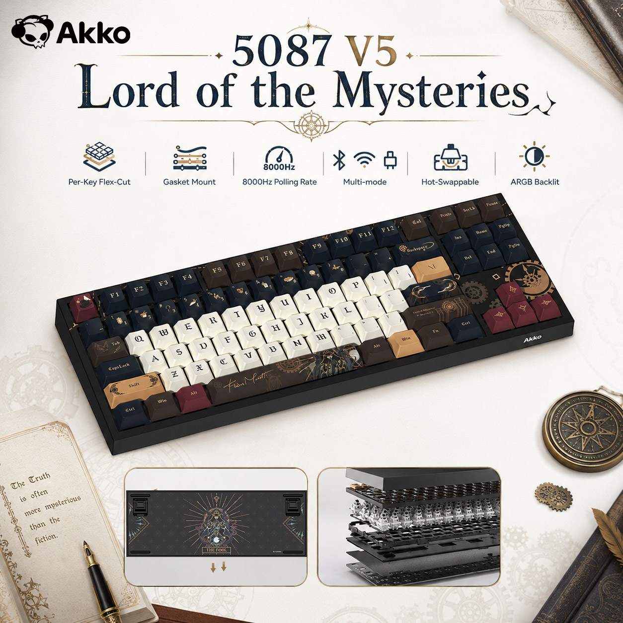 Gaming Keyboard Tkl - Tastiera Meccanica Wireless Akko Lord of