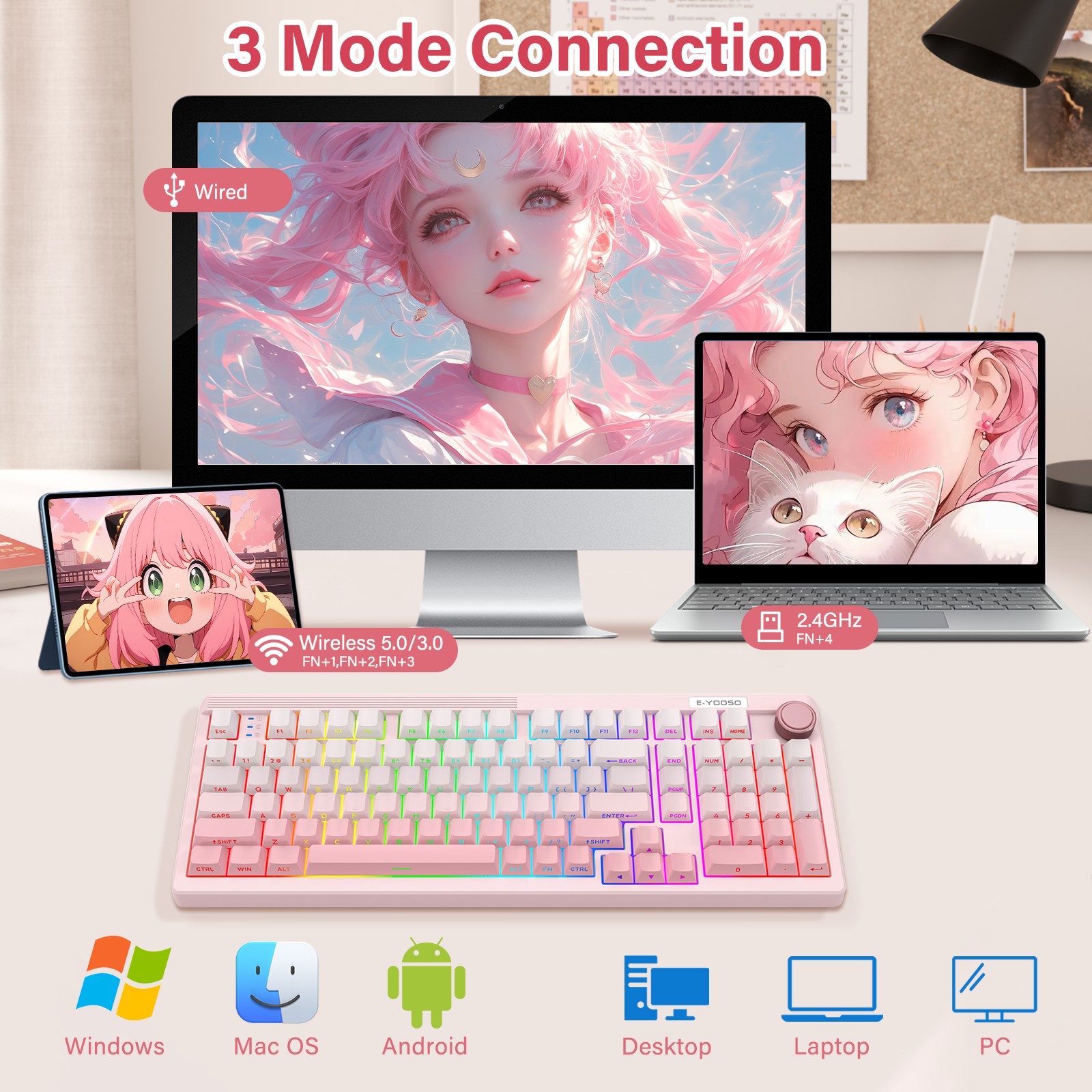 Tastiera Meccanica da Gaming E - Gaming Keyboard E Yooso recensione e prezzo